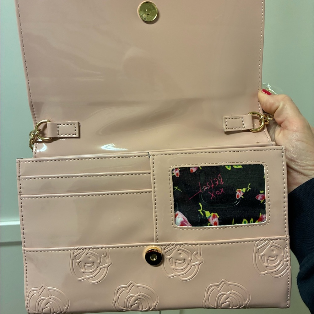 Betsey Johnson Pink Embossed Crossbody Bag - Picture 5 of 6